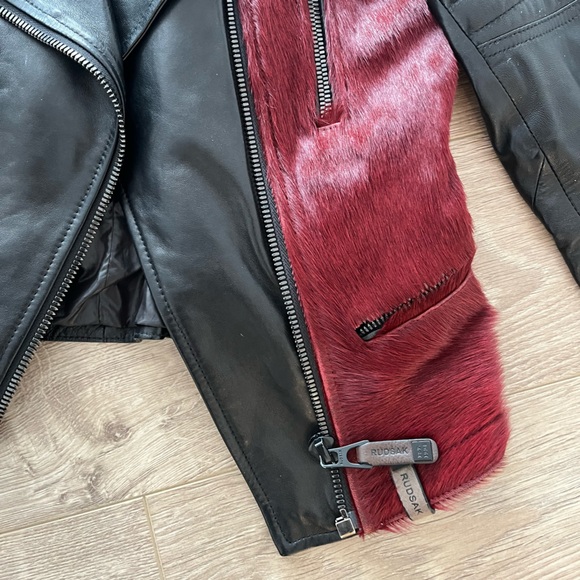 Rudask leather jacket with fur - Picture 5 of 8
